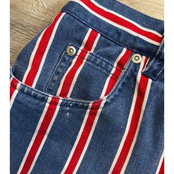 Vintage 90s Liz Claiborne : striped soft denim shorts - Picture 13 of 15
